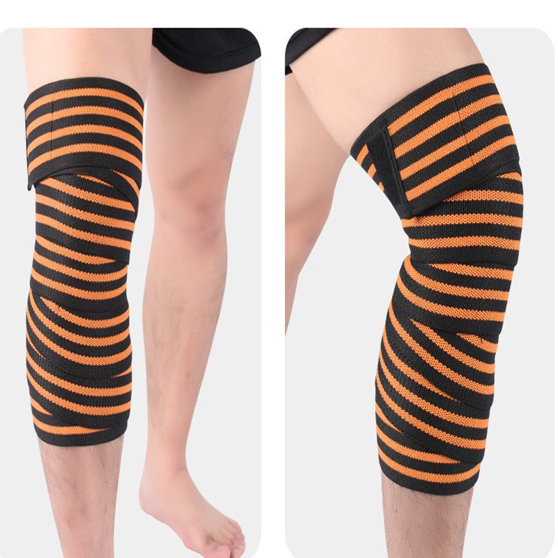 orange knee wraps